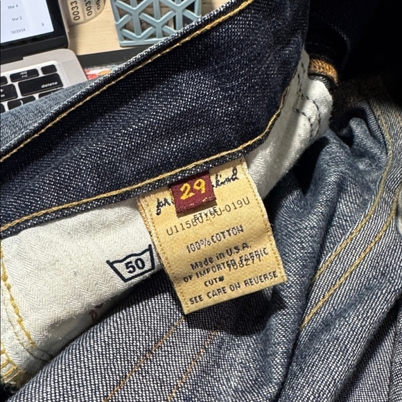 Dojo jeans flare wide leg 7 for all mankind 29 denim - Picture 6 of 7